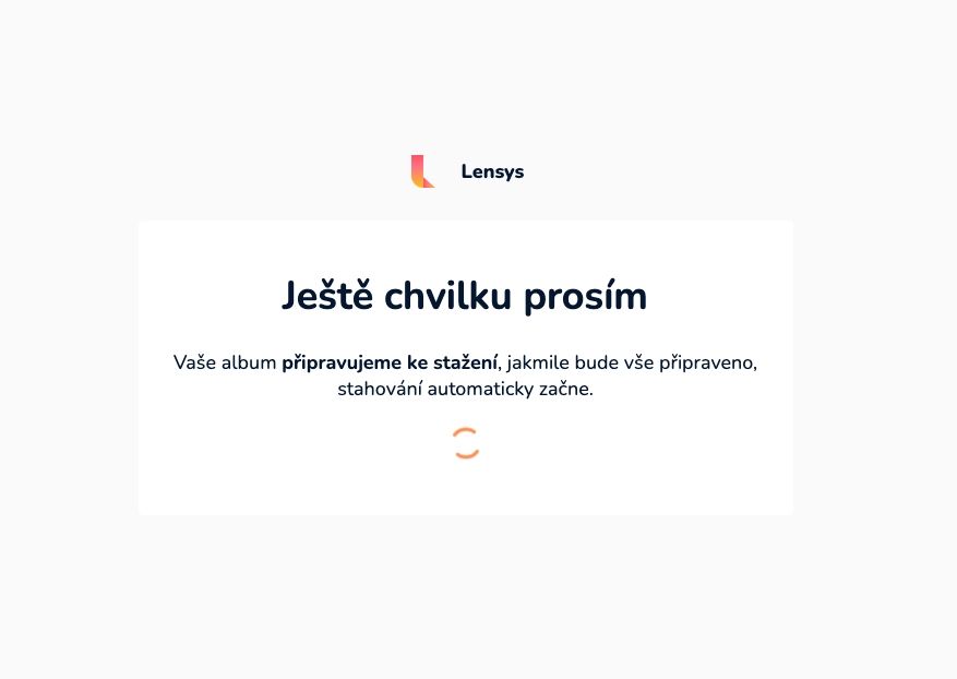 Tlačítko pro vytvoření alba - Lensys.cz